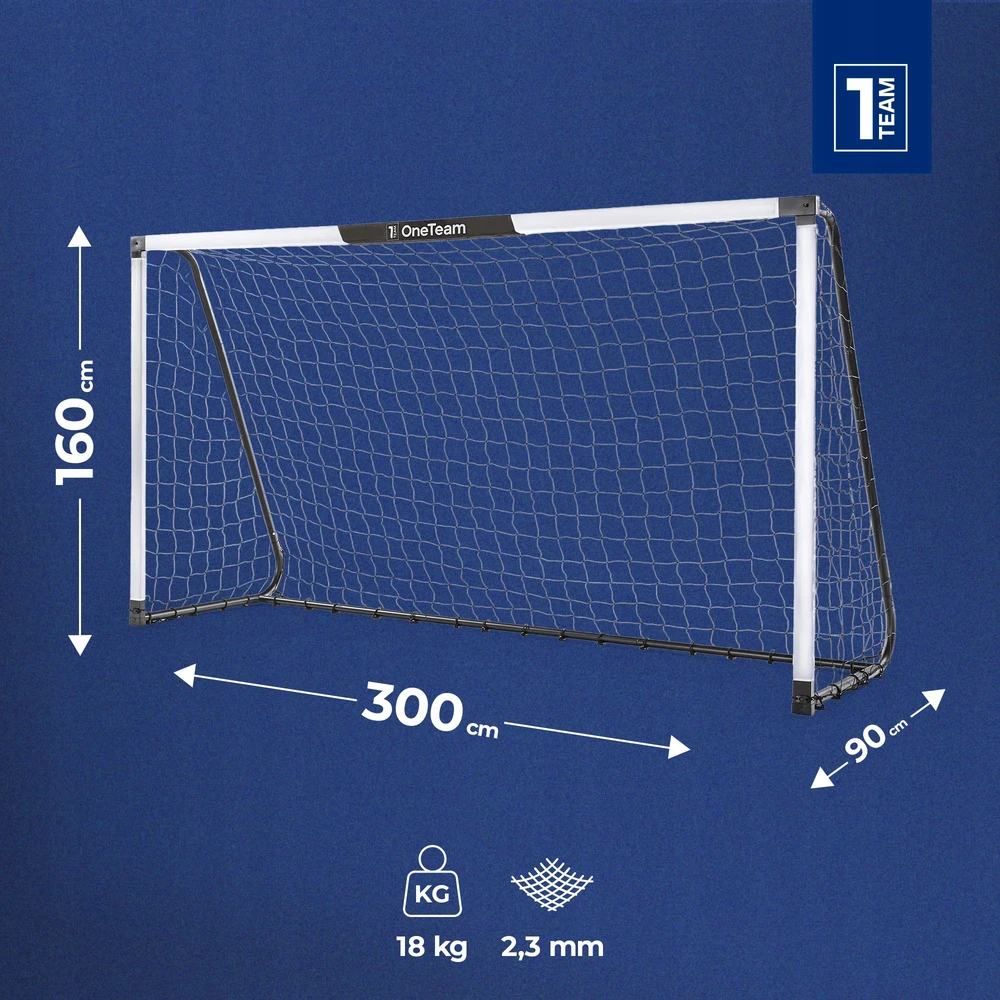 OneTeam futbolo vartai 300x160x90 cm