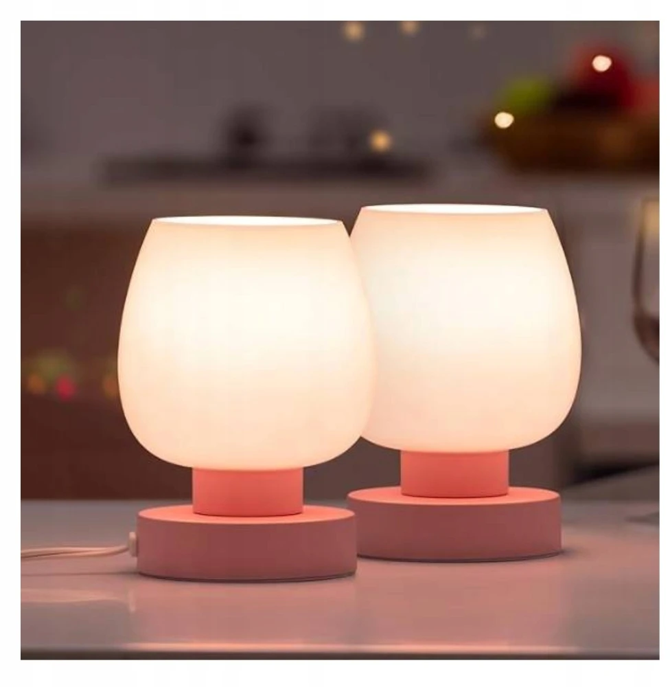 ONEWISH 2 LIETIMŲ NAKTINIŲ LEMPŲ RINKINYS + 2 E27 LED LEMPUTĖS