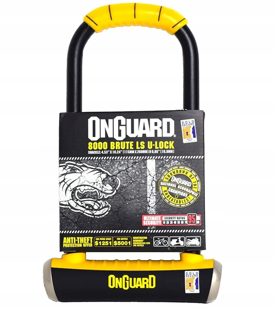 Onguard Brute Ls 8000 U-lock dviračio spyna