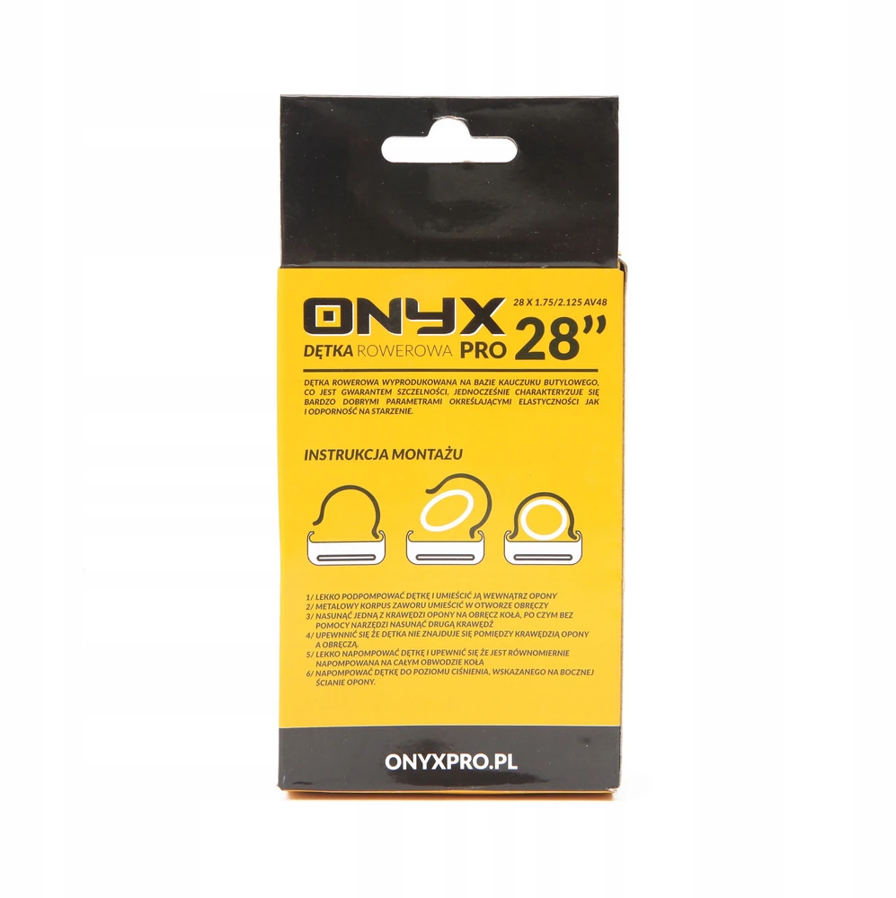 Onyx dviračio kameros 28x1,75/2,125 AV 48mm automobilio ONYX dėžė