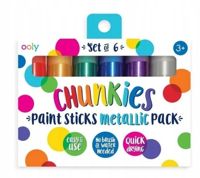 Ooly "chunkies" metalinės dažų lazdelės, 6 vnt.