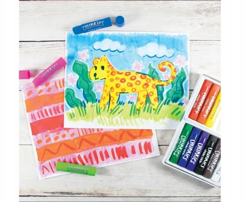 Ooly "Chunkies Paint Sticks" dažai kreidelėmis 12 vienetų - Spalvoti balionai