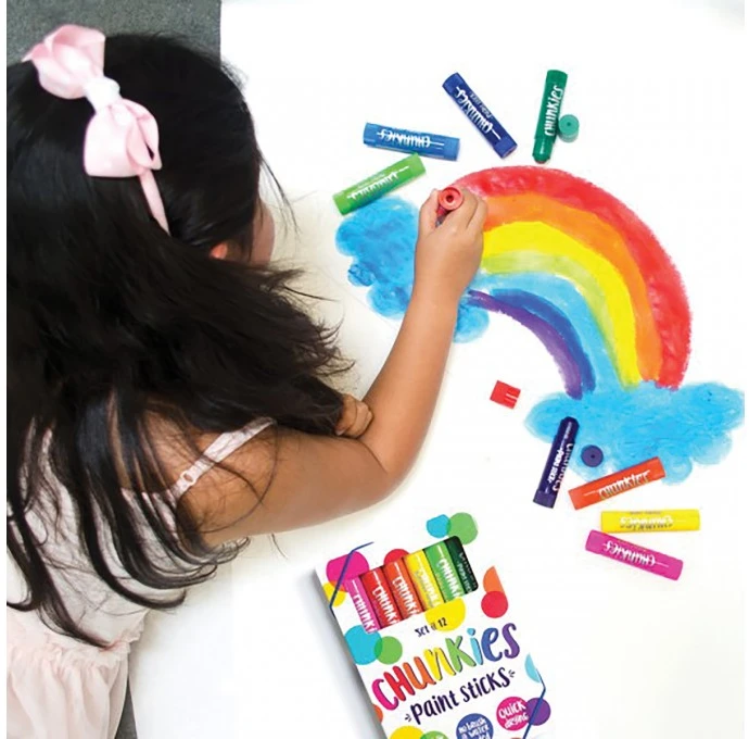Ooly "Chunkies Paint Sticks" dažai kreidelėmis 12 vienetų - Spalvoti balionai