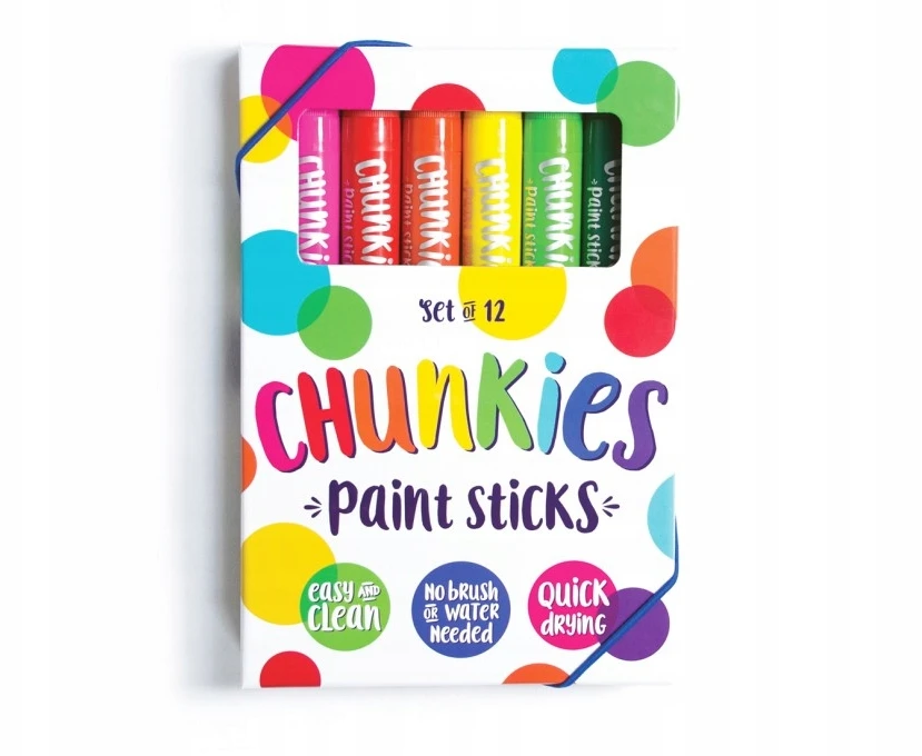 Ooly "Chunkies Paint Sticks" dažai kreidelėmis 12 vienetų - Spalvoti balionai