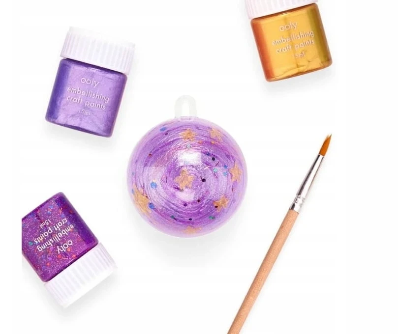 Ooly Cosmic Shine akriliniai dažai: 12 vnt. perlinių ir blizgučių spalvų
