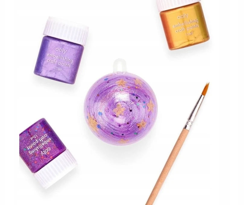 Ooly Cosmic Shine akriliniai dažai: 12 vnt. perlinių ir blizgučių spalvų