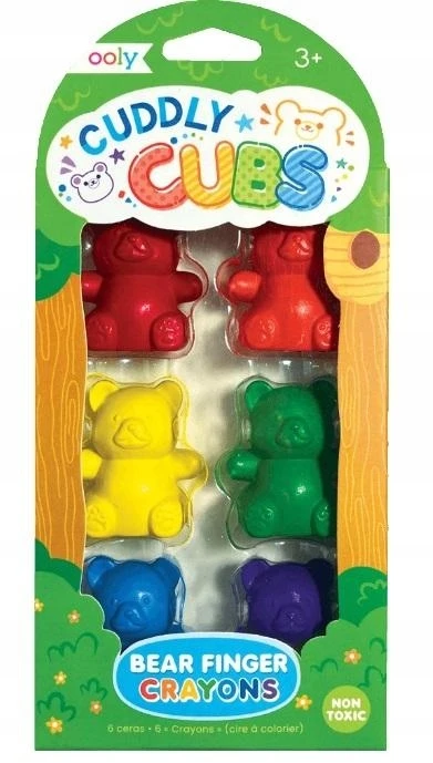 Ooly Cuddly Cubs pieštukai-meškučiai, 6 vnt.