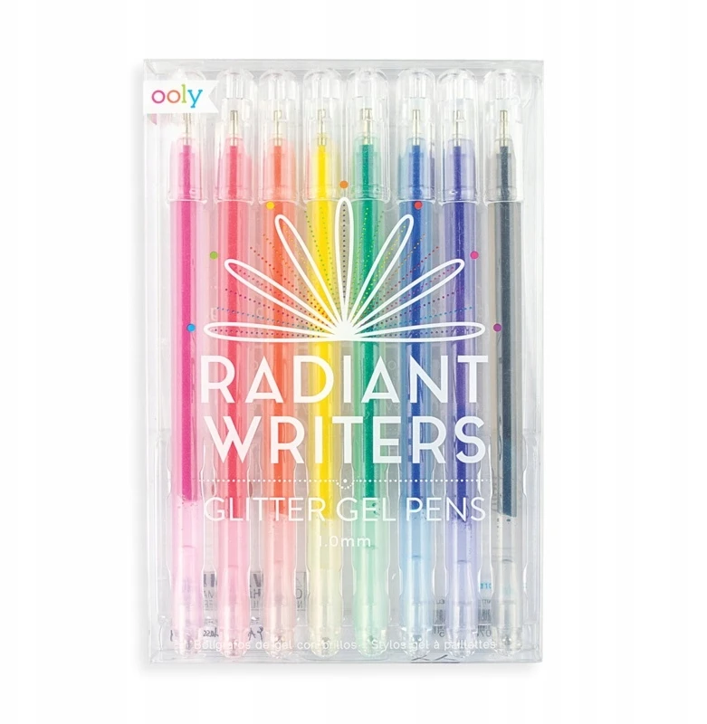 Ooly Gelio rašikliai su blizgučiais Radiant Writers, 8 vnt.