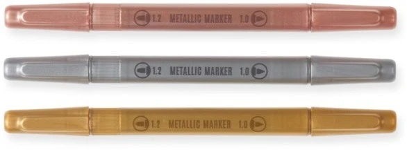 Ooly metaliniai dvipusiai markeriai 3 vnt. (nuo 6 metų)