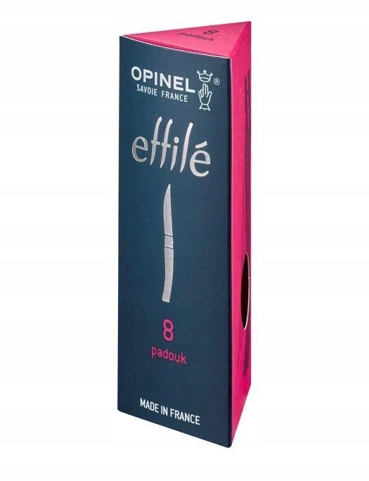 Kišeninis peilis plonais ašmenimis Opinel Nr.08 Afrikietiško koralmedžio rankena