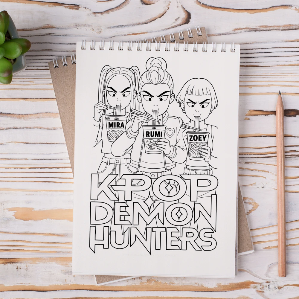 Opus MENINĖS TAPYBOS RINKINYS Lagaminas TAPYBOS KNYGA HUNTRIX KPOP DAŽYMO KNYGA