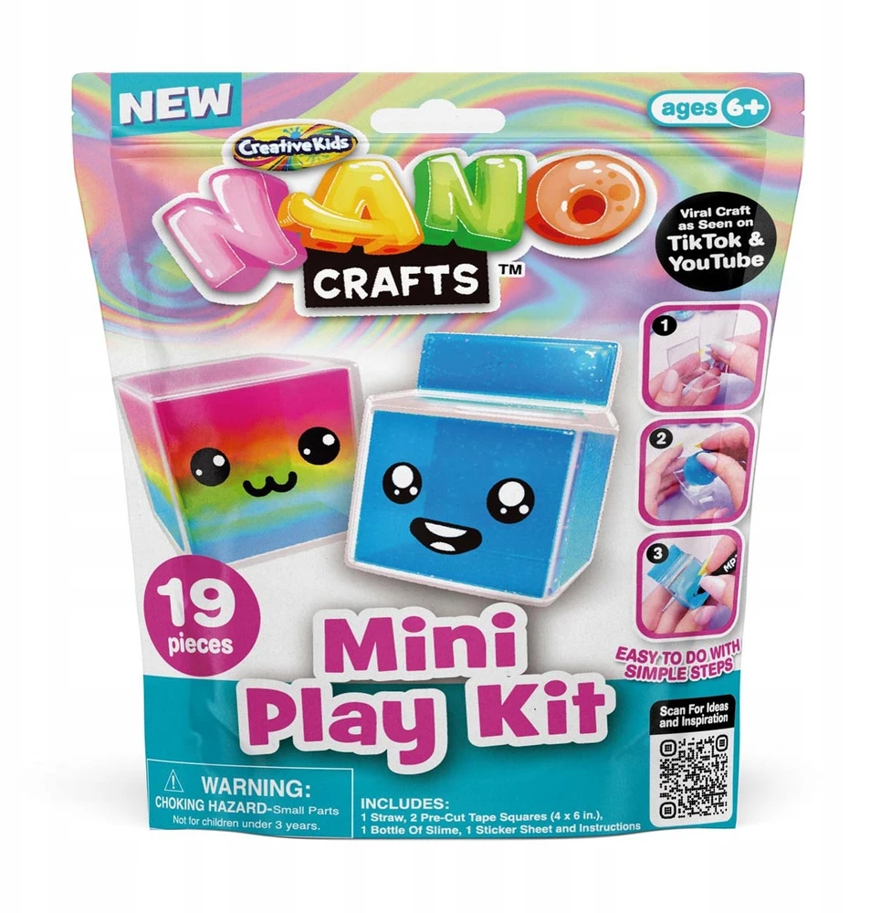 Orbico 64905 Creative Kids Nano Craft taurelių lipnioji juostelė, 6 infatable Buddies 6 maišelis