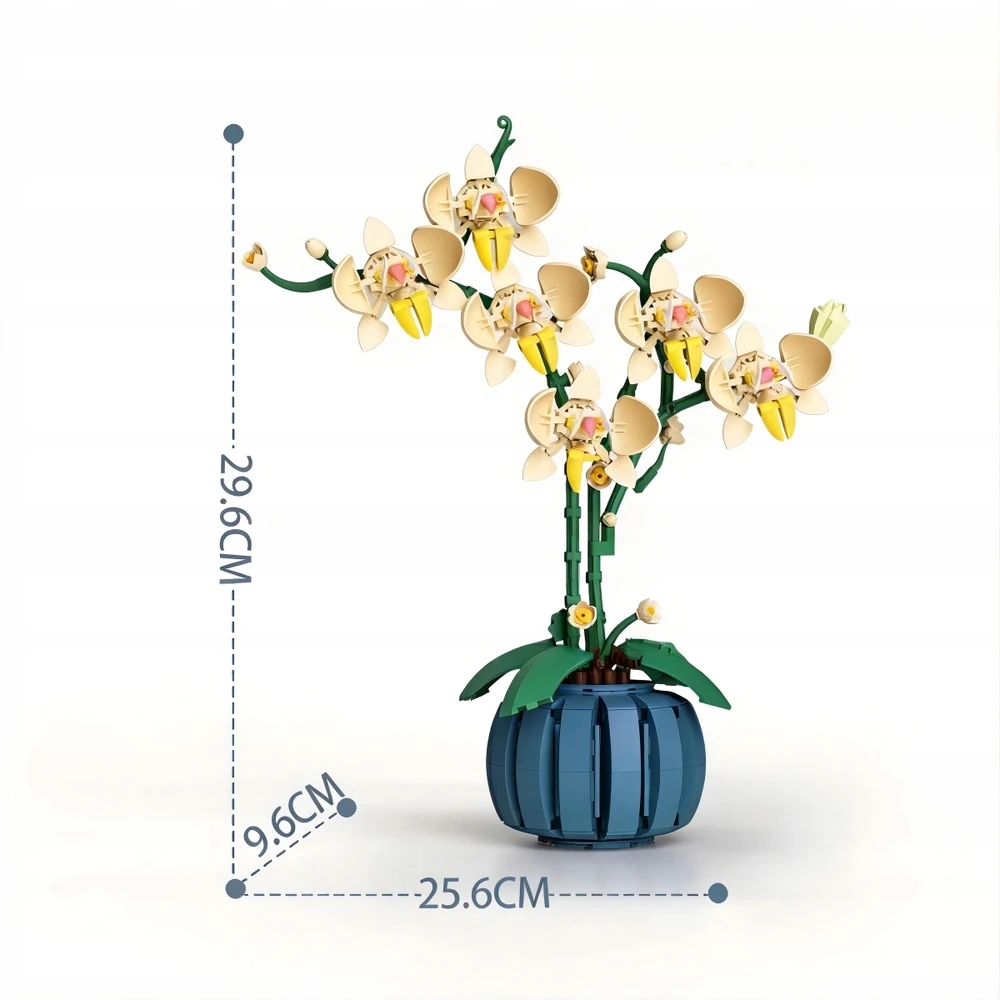 ORCHIDĖJŲ BLOKŲ RINKINYS INDIVIDUALIAM SURINKIMUI GRAŽIAI VIDAUS APDAILAI