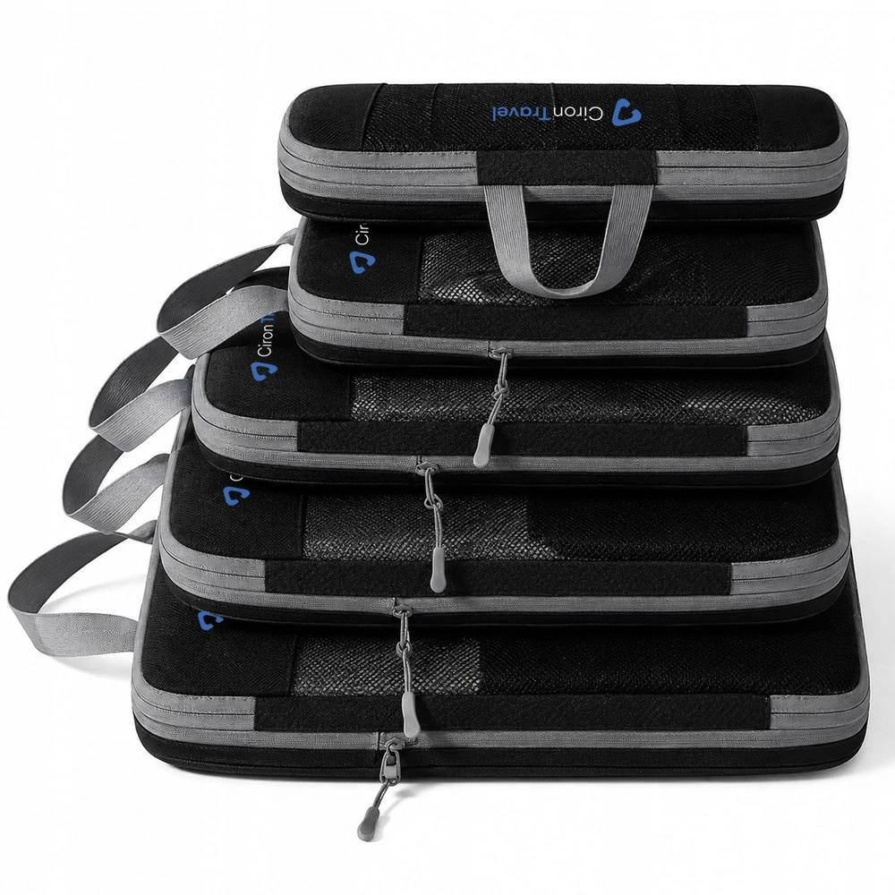 Organizery podróżne kompresyjne do walizki plecaka CIRON TRAVEL 5 dalys