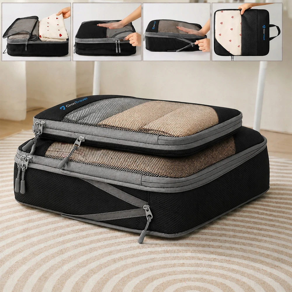 Organizery podróżne kompresyjne do walizki plecaka CIRON TRAVEL 5 dalys