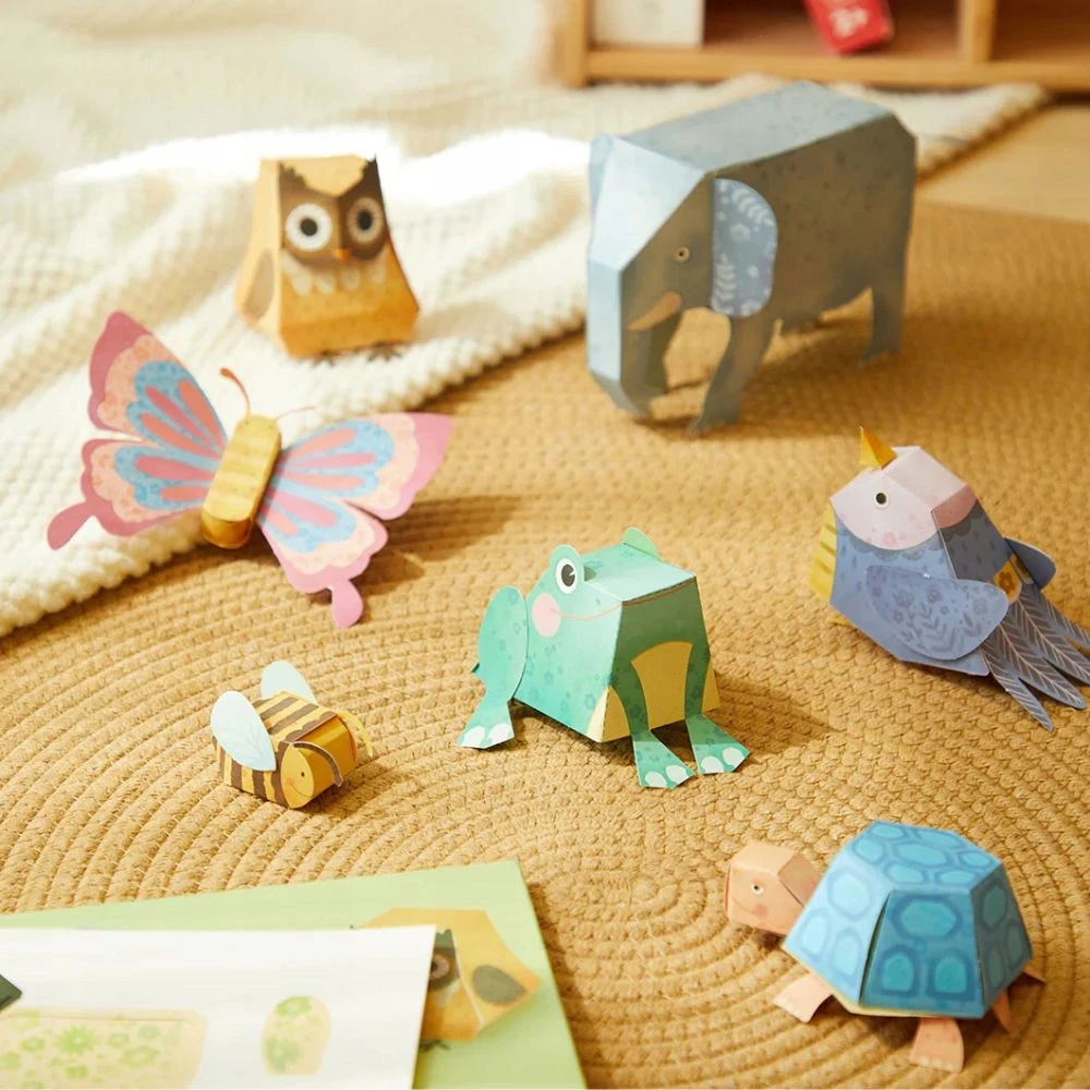 Origami mideer 9 modeliai – popieriniai gyvūnai nuo 5 metų