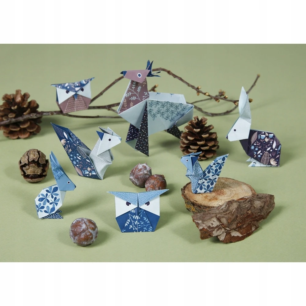ORIGAMI POPIERIUS CLAIREFONTAINE, 60L. , 70 G., 10X10,15X15,20X20CM, GYVŪNAI