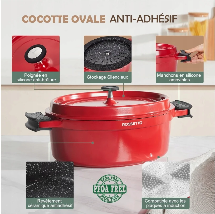 Originalus prancūziškas Cocotte ketaus puodas, kurio talpa 6,3L