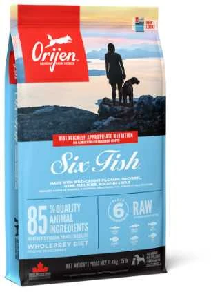 ORIJEN Six žuvis - sausas šunų maistas - 2kg