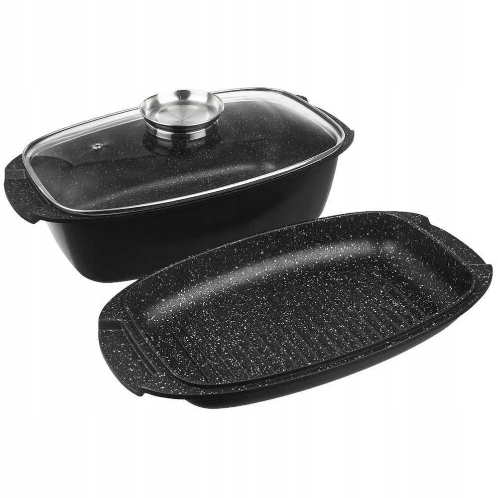 Orion Kepimo indas granitinė su dangčiu 3 viename GRANDE 5 l, 39x22 cm
