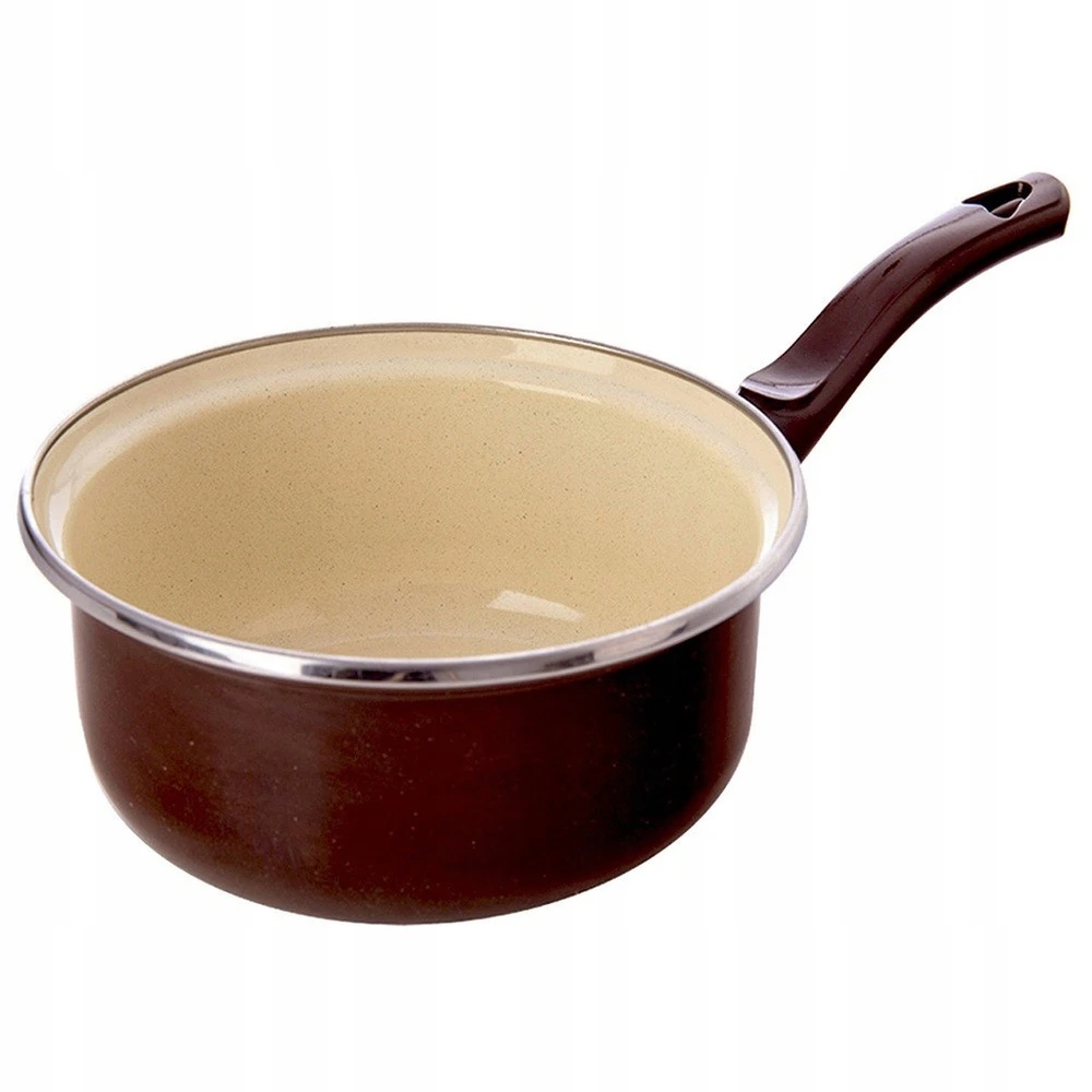 Orion emaliuota puodynė 14 cm, 620 ml, ruda