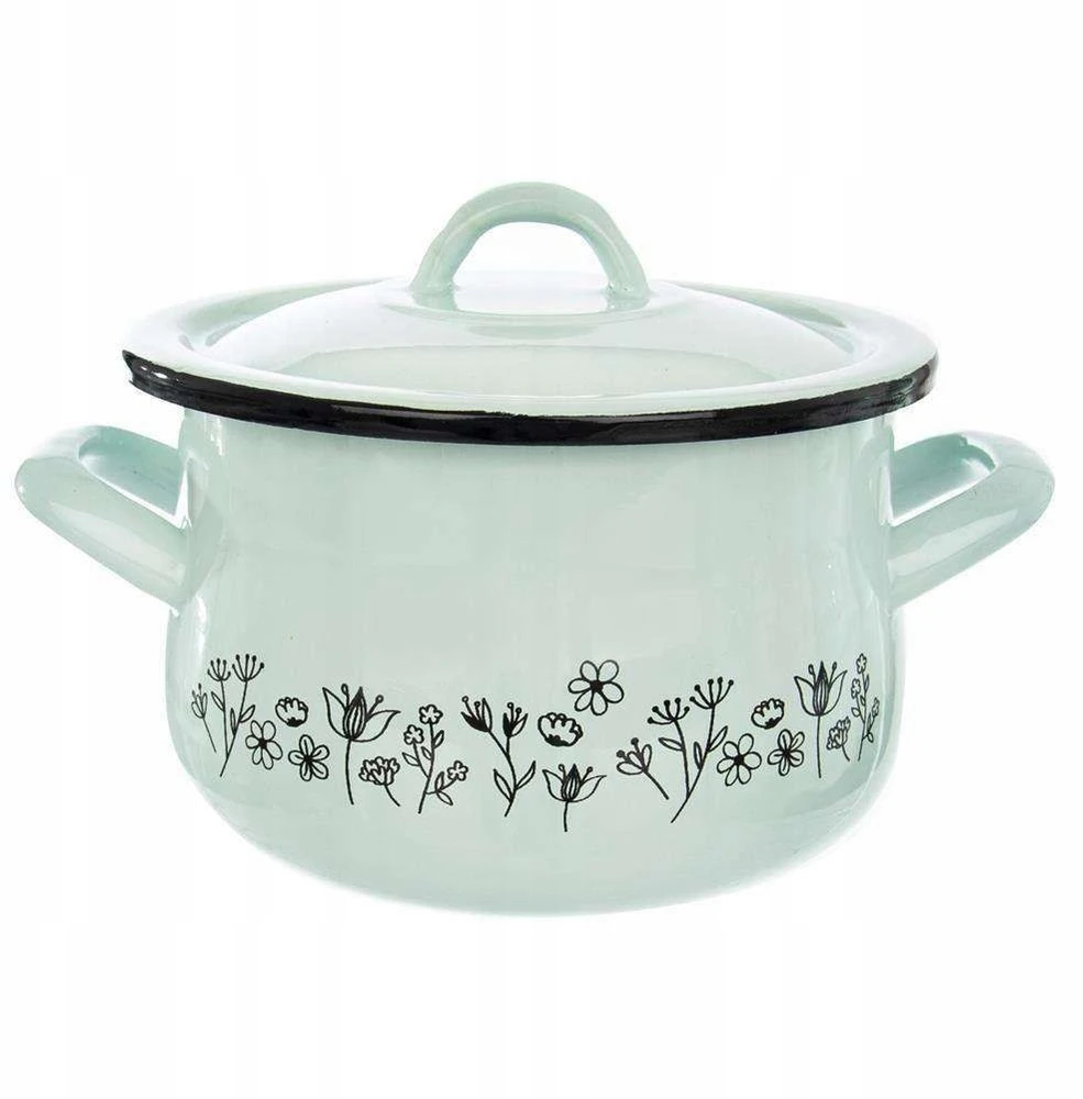 Orion Puodas emaliuotas su dangčiu mėlyna LOUKA 16 cm, 2,3 l