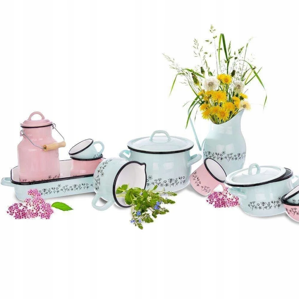 Orion Puodas emaliuotas su dangčiu mėlyna LOUKA 16 cm, 2,3 l