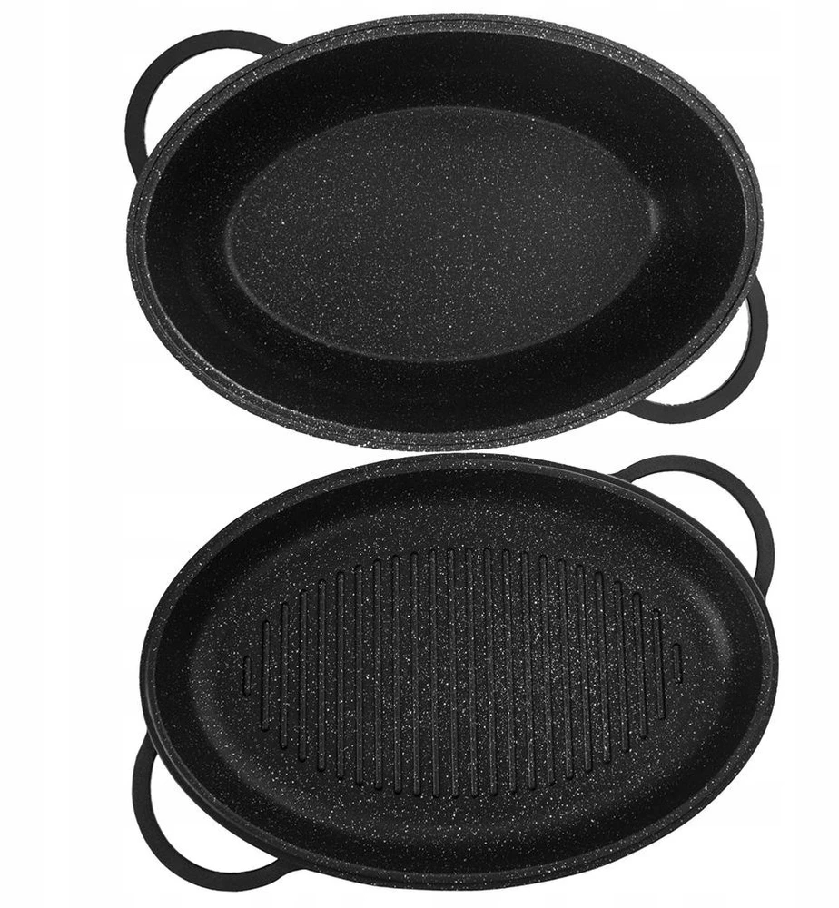 Orion Kepimo skarda 10L 40X28X18CM ALIUMINIO STIKLO DANGINIS INDUKCINIAM 3 VIENŲ RINKINYS