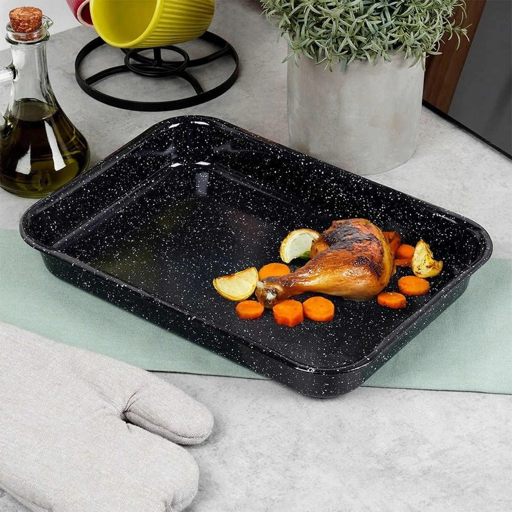 Orion Kepimo skarda 34X24X4.5CM 2.5L Juodas EMALINIS PLIENAS ORKAITĖS