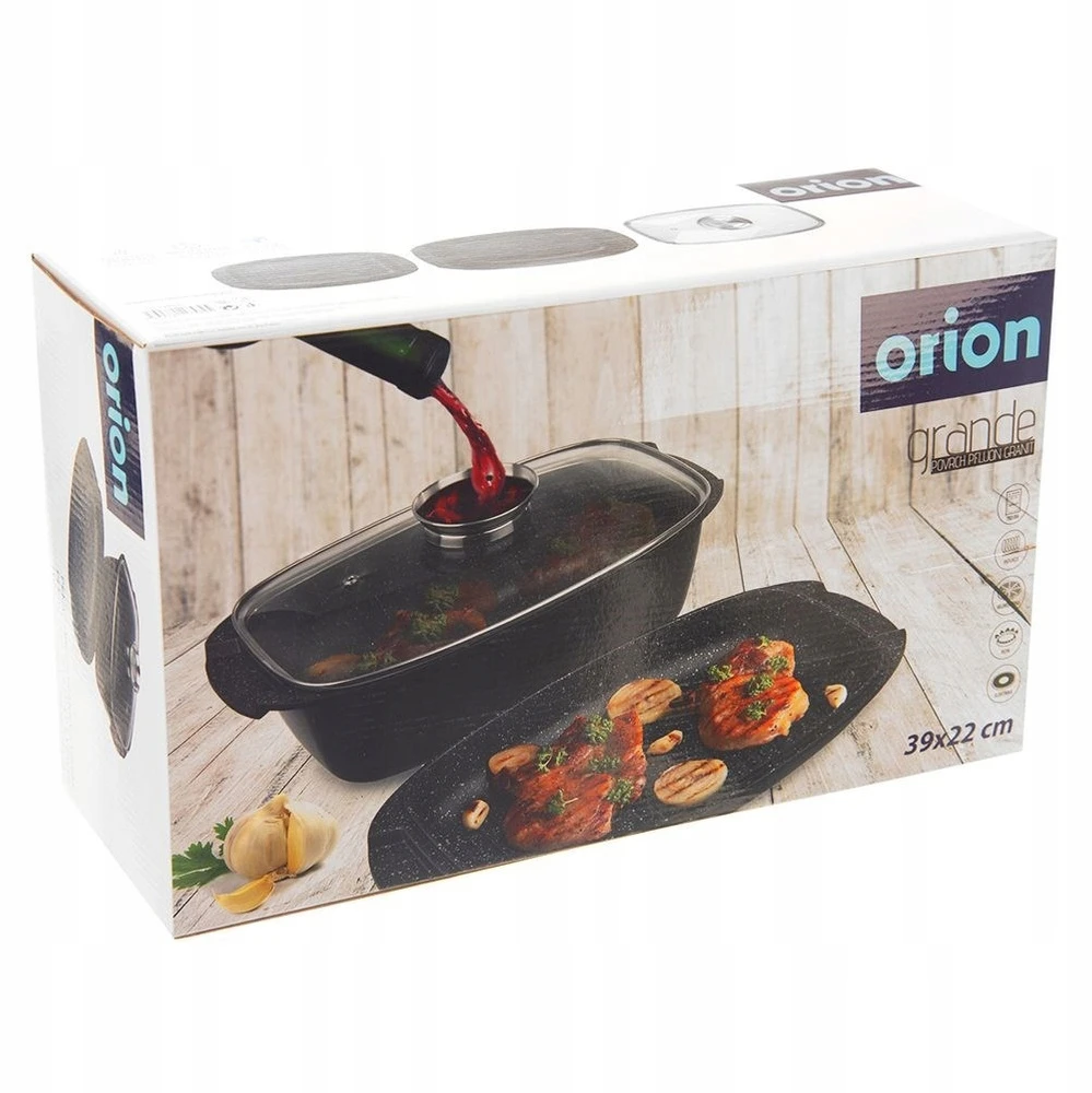 Orion Kepimo skarda 39X22CM 5L ALIUMINIO GRANITO DANGA STIKLO DANGINIS INDUKCIJA