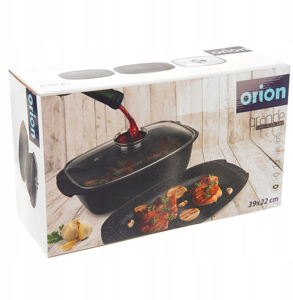 Orion Kepimo skarda 39X22CM 5L ALIUMINIO GRANITO DANGA STIKLO DANGINIS INDUKCIJA