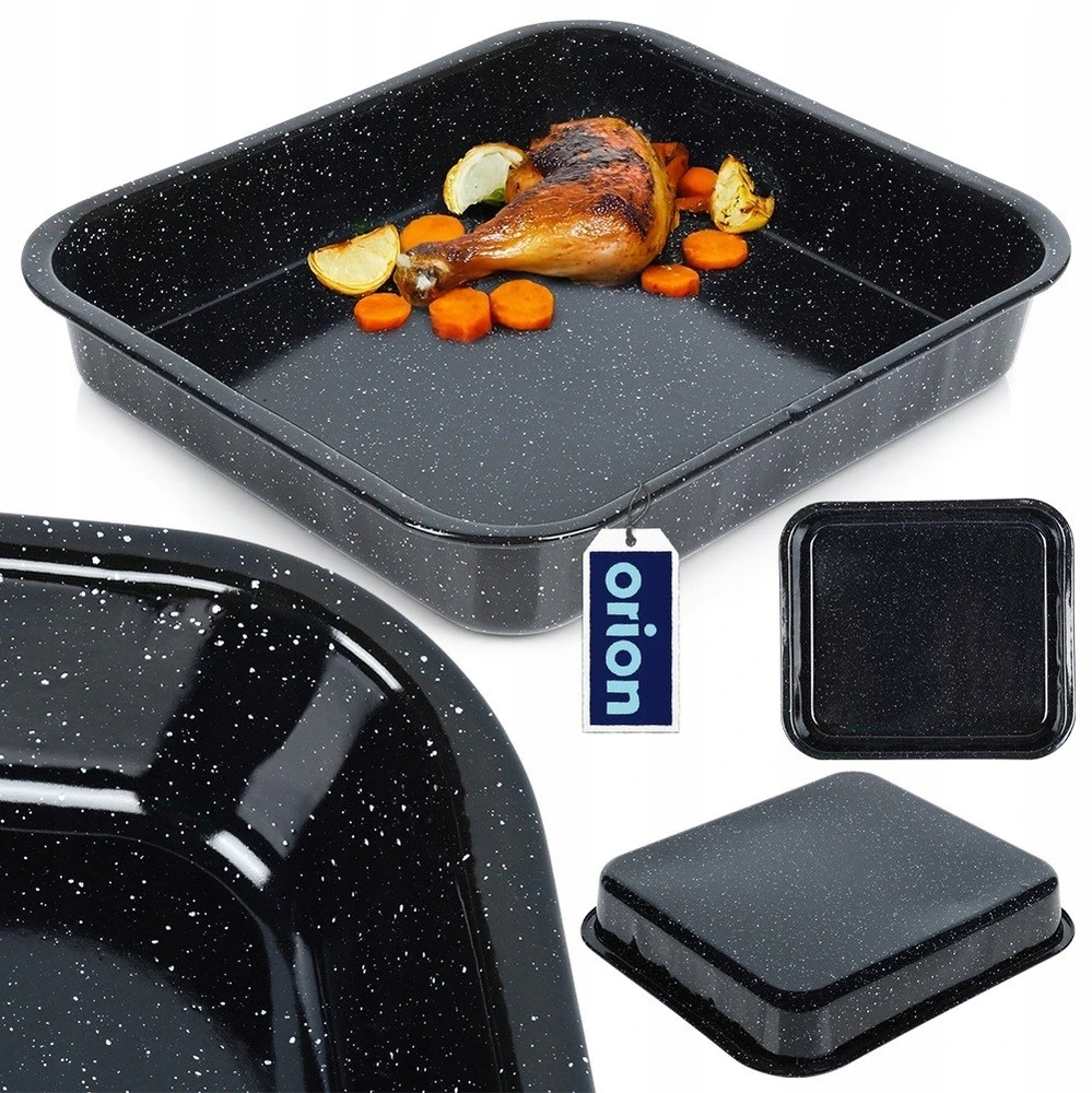 Orion Kepimo skarda 41,5X36,5X7CM 8L Juodas EMALINIS PLIENAS KEPIMUI