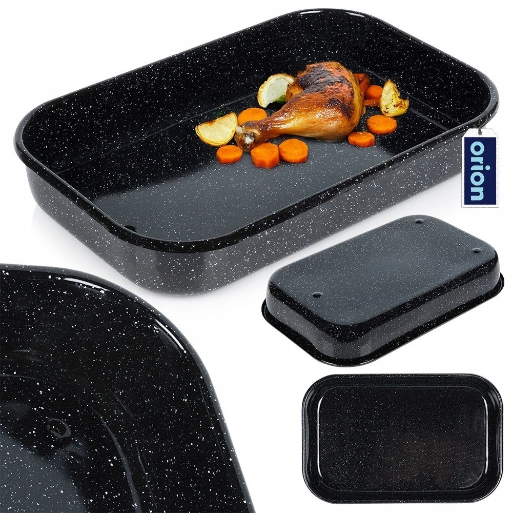 Orion Kepimo skarda 42X27X7CM 6L EMALIUOTA PLIENINĖ JUODOS KEPO KEPINĖ