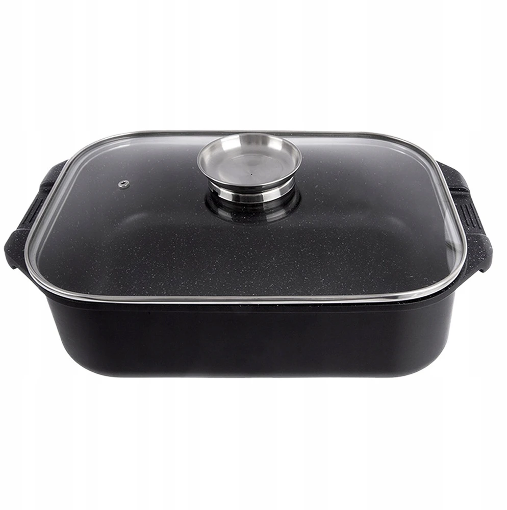 Orion Kepimo skarda 7L 41X26X15CM ALIUMININIS SU GRILINIU KEPU IR STIKLINIU dangteliu