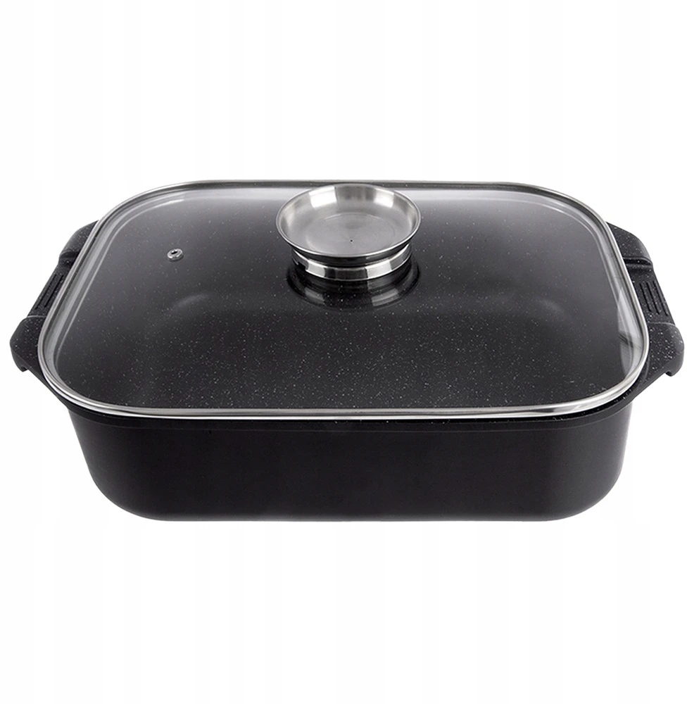 Orion Kepimo skarda 7L 41X26X15CM ALIUMININIS SU GRILINIU KEPU IR STIKLINIU dangteliu