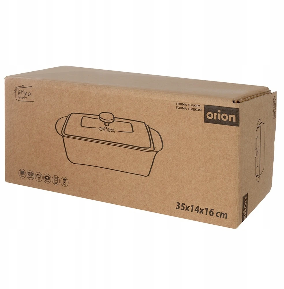 Orion KETINĖ 35X14X11CM 3L KETAUS Juodas SU DANGIU DUONAI