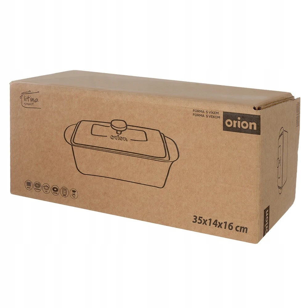 Orion KETINĖ 35X14X11CM 3L KETAUS Juodas SU DANGIU DUONAI