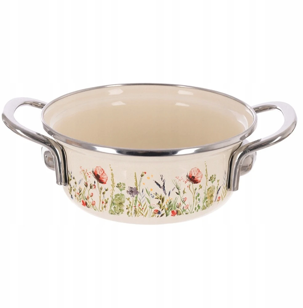 Orion Kreminis emaliuotas puodas MAKI 16 cm, 950 ml