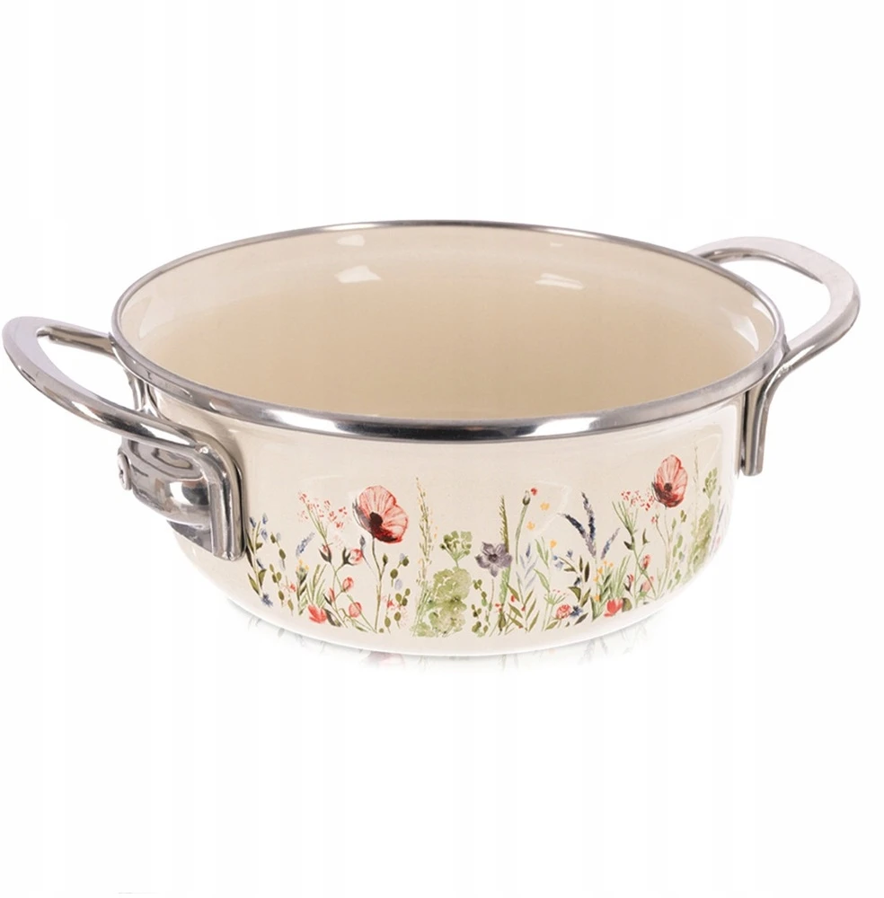 Orion Kreminis emaliuotas puodas MAKI 16 cm, 950 ml