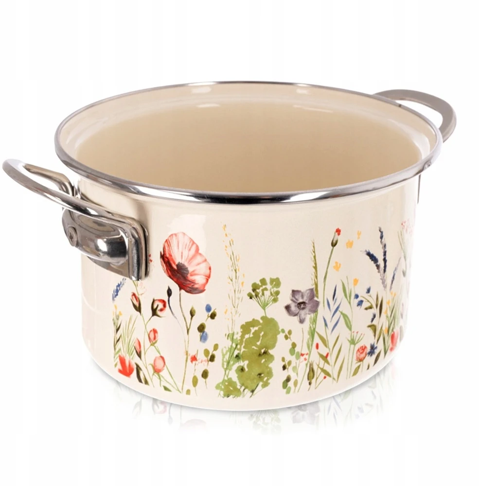 Orion Kreminis emaliuotas puodas MAKI 20 cm, 3 l