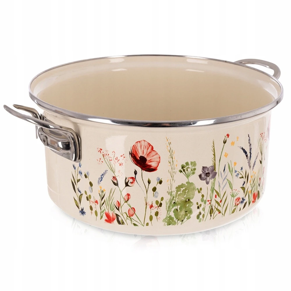 Orion Kreminiu emaliu dengtas puodas MAKI 24 cm, 3,8 l