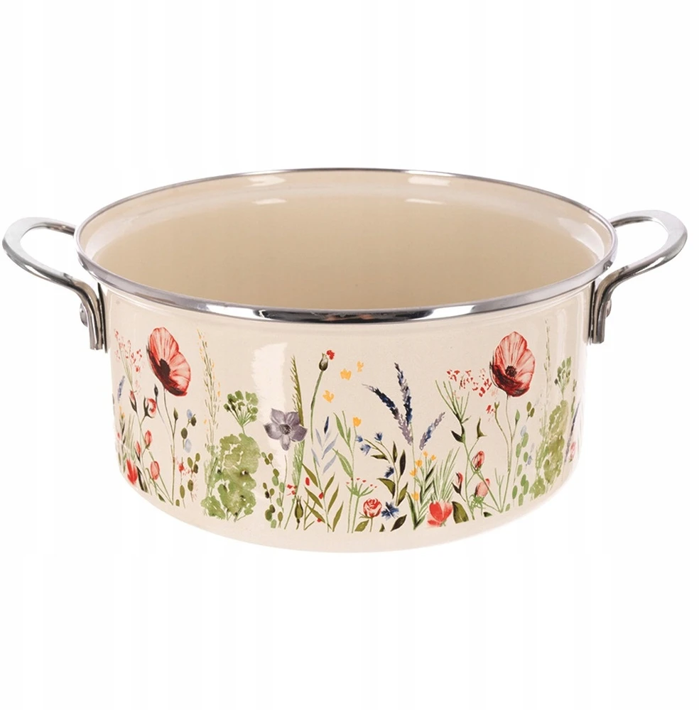 Orion Kreminiu emaliu dengtas puodas MAKI 24 cm, 3,8 l