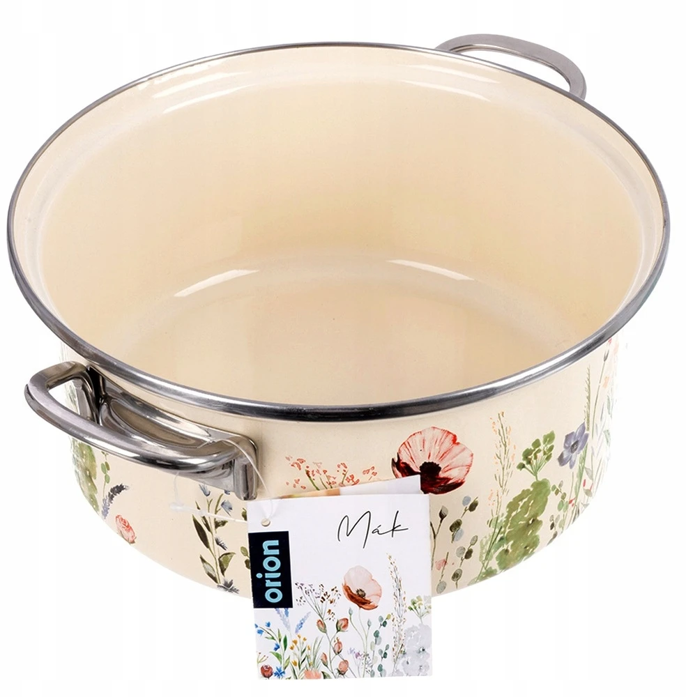 Orion Kreminiu emaliu dengtas puodas MAKI 24 cm, 3,8 l