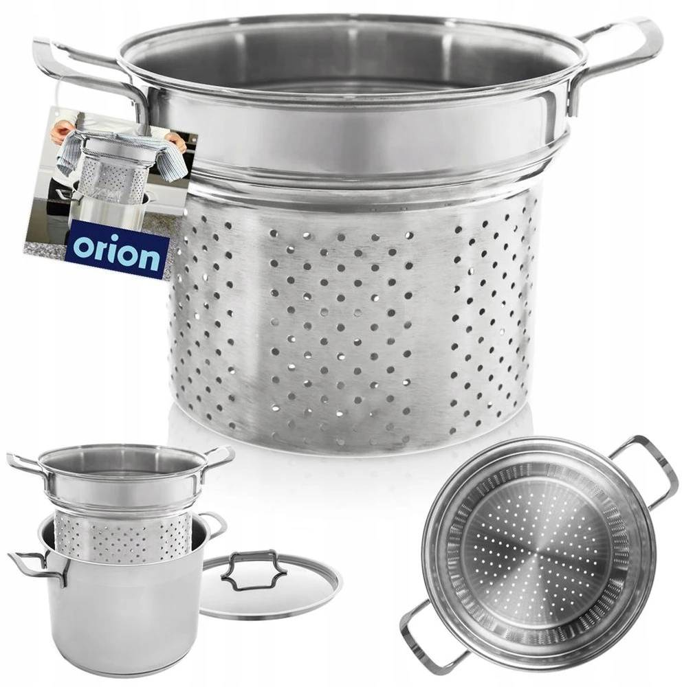 Orion MAkaronų įdėklas 8L 24X24X18CM NERŪDIJAMASIS PLIENAS PUODUI 20CM