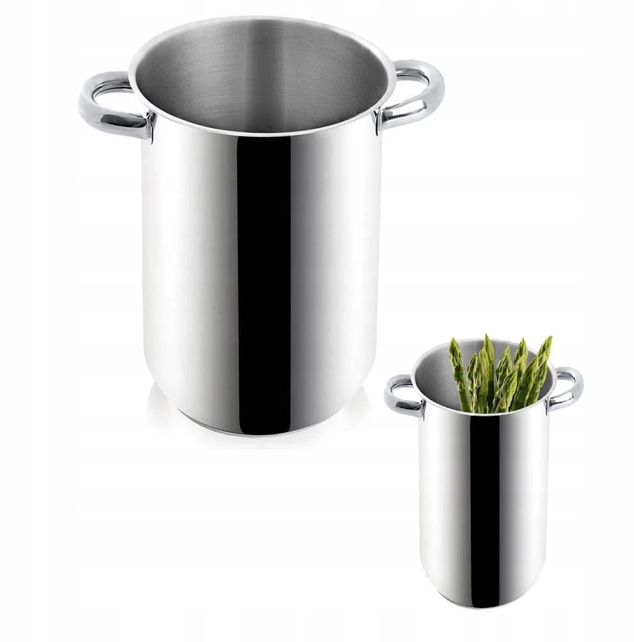 Orion PLIENINIS AUKŠTAS PUODAS ŠPARGŲ KUMPILIEMS MAkaronų DUJŲ INDUKCIJAI 14CM 3,2L