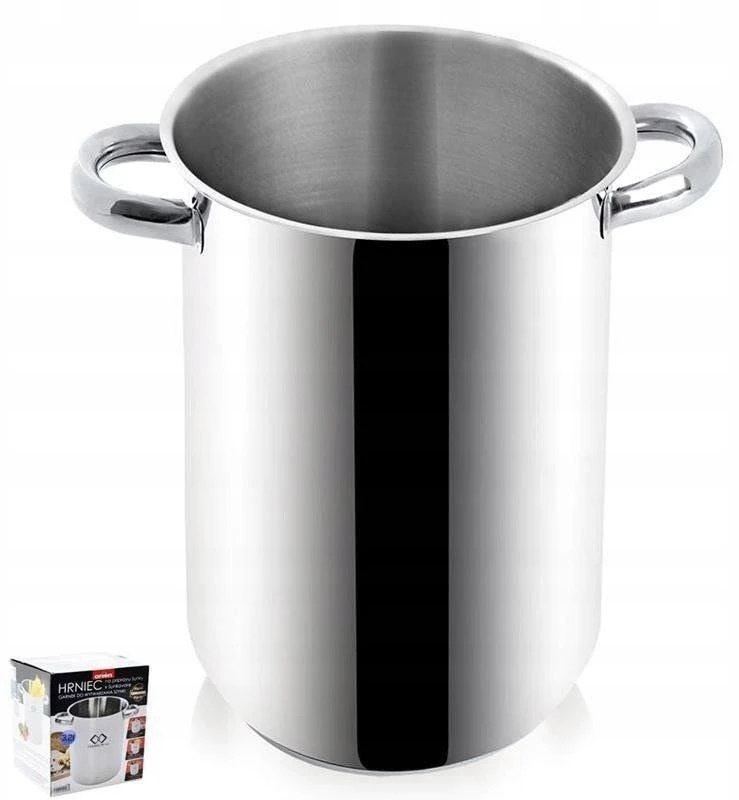 Orion PLIENINIS AUKŠTAS PUODAS ŠPARGŲ KUMPILIEMS MAkaronų DUJŲ INDUKCIJAI 14CM 3,2L