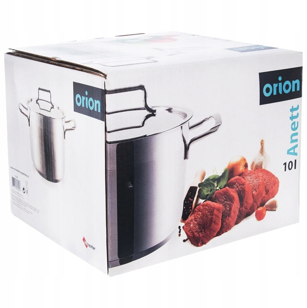 Orion PUODAS 10L 26CM 20CM NERŪDŽIASIS PLIENAS 18/10 INDUKCIJA SU VIRTUVĖS DANGIU