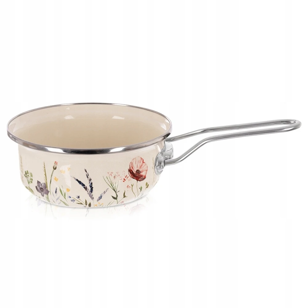 Orion RONDEL EMALIOWANY 16CM 950ML STAL EMALIOWANA KREMOWY DO SOSÓW