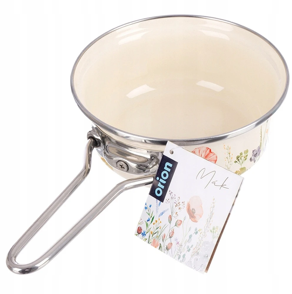 Orion RONDEL EMALIOWANY 16CM 950ML STAL EMALIOWANA KREMOWY DO SOSÓW