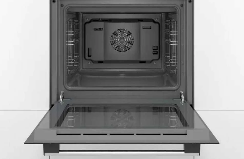 Orkaitė Bosch | Oven | HBF010BR1S | 66 L | A | Multifunctional | Manual | Knobs | Height 59.5 cm | Plotis 59.4 cm | Nerūdijantis plienas